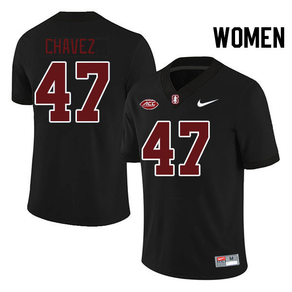 Women #47 Alejandro Chavez Stanford Cardinal 2024 ACC Conference College Football Jerseys Stitched-B